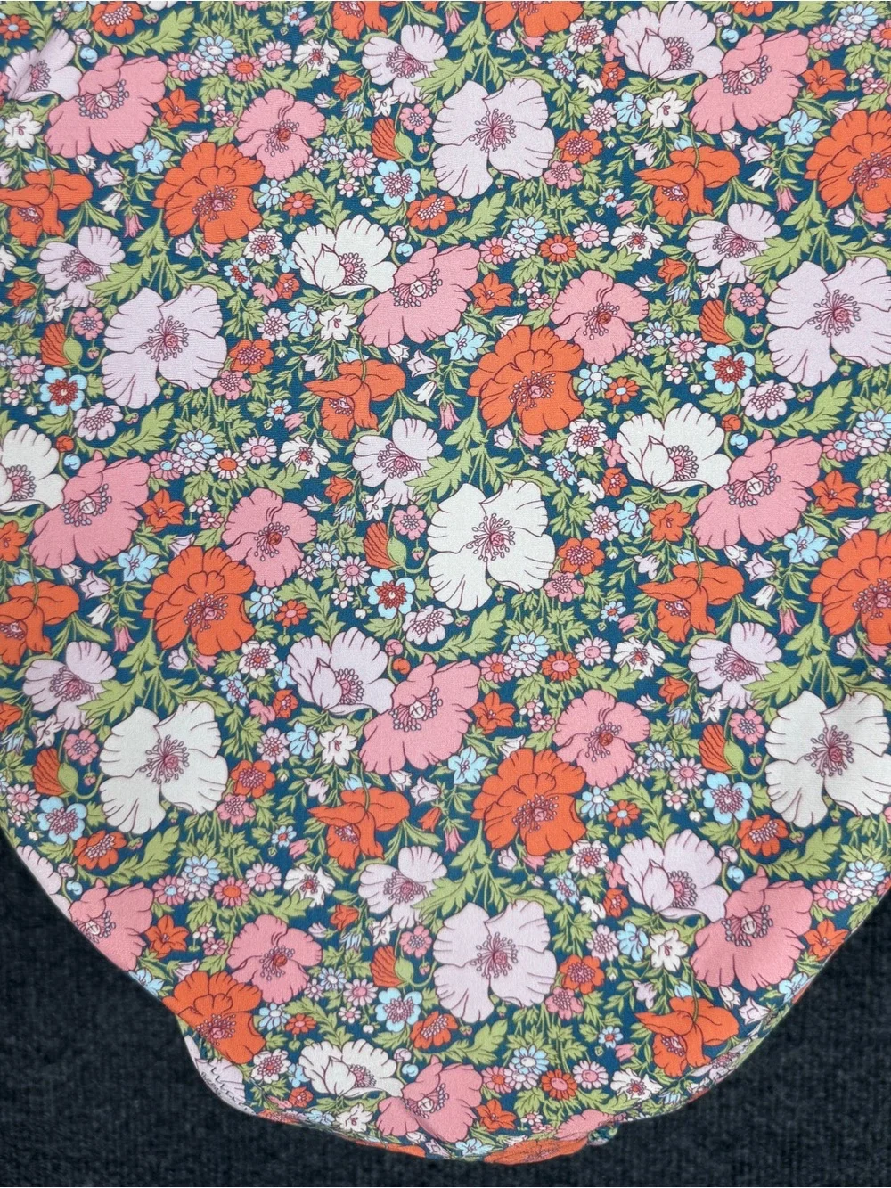 J.Crew Liberty Meadow Song One Shoulder Ruched One Piece Swimsuit Floral Size 4